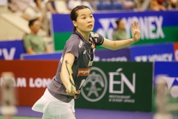 Hoa khôi Thùy Linh đấu kịch tích sao cầu lông Trung Quốc ở chung kết Vietnam Open