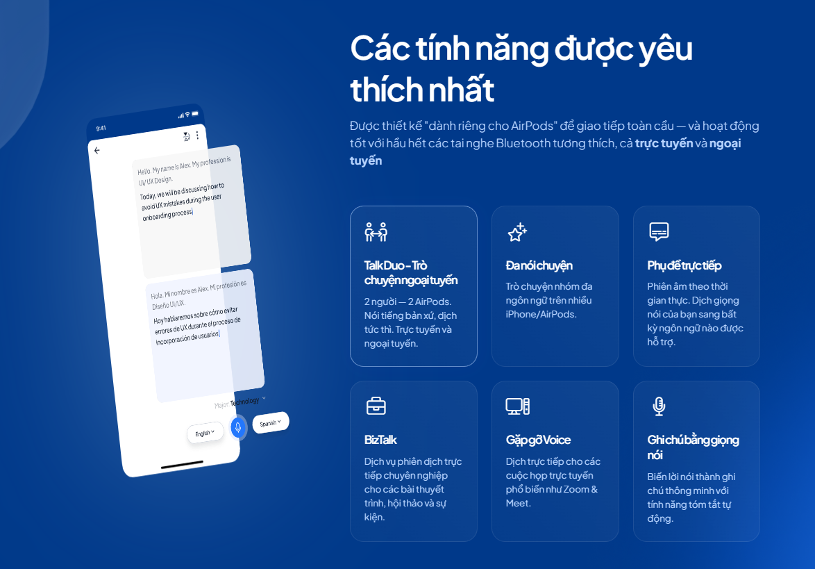 Các tính năng đa ứng dụng của giải pháp LocaTalk AI