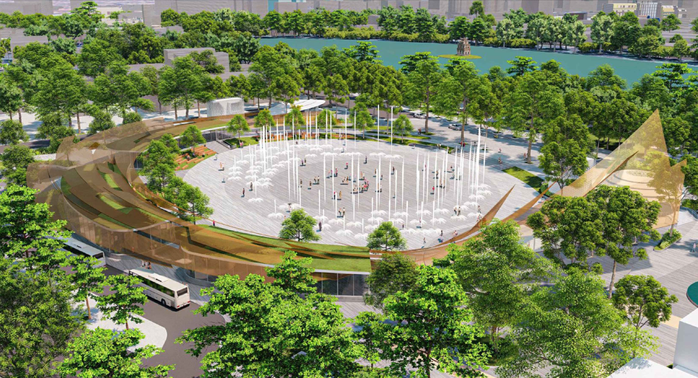 Quảng trường, công viên phía Đông hồ Hoàn Kiếm rộng 2,14 ha