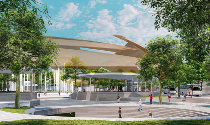 Trong phạm vi quảng trường - công viên phía Đông, TP Hà Nội dự kiến xây dựng công trình ngầm (3 tầng hầm), với tổng diện tích sàn xây dựng khoảng 42.300 m2.