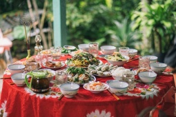 Mâm cỗ đặc biệt trong đám giỗ miền Tây