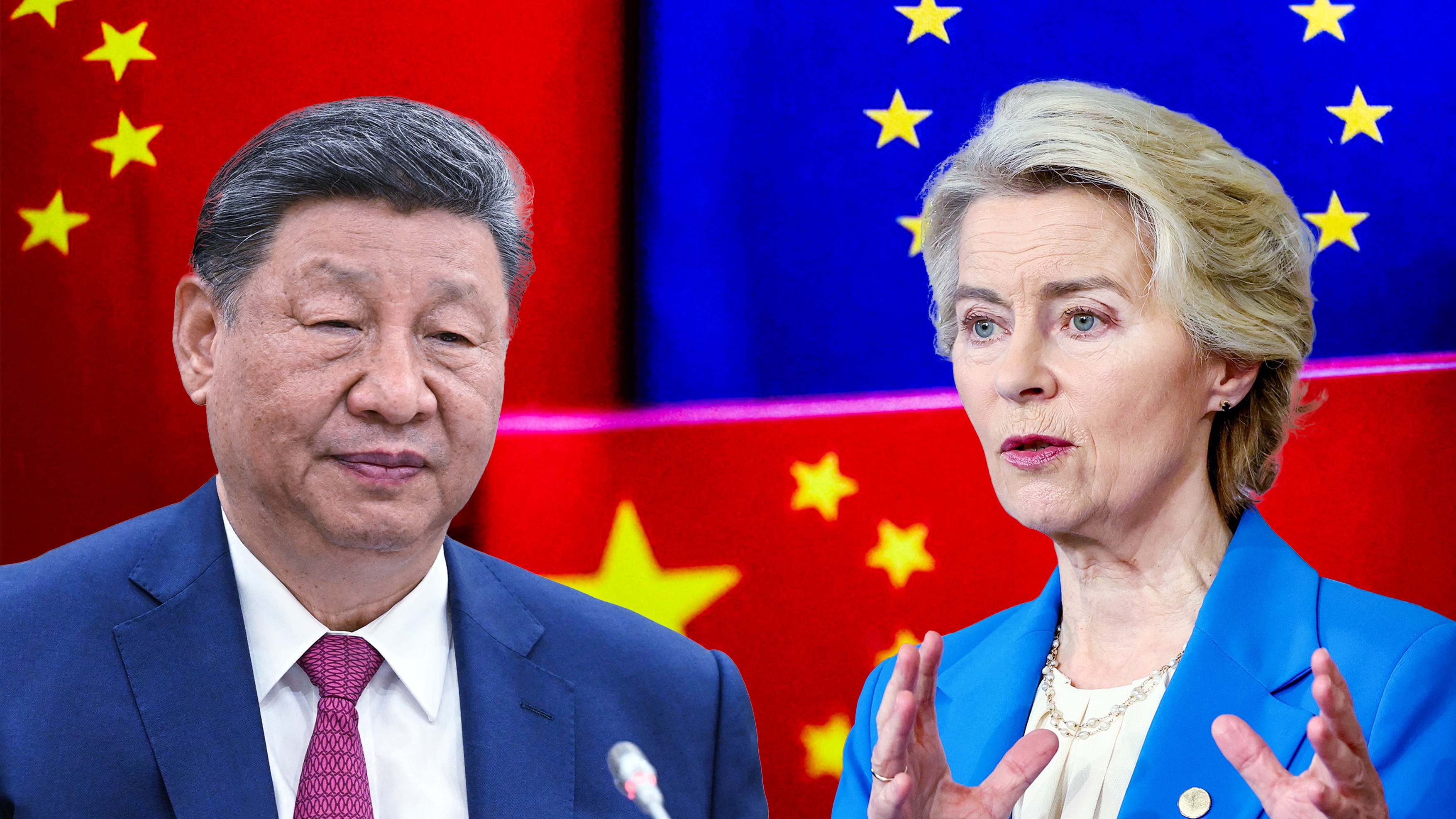 Chủ tịch Trung Quốc Tập Cận Bình và Chủ tịch Ủy ban châu Âu Ursula von der Leyen. Ảnh: Reuters