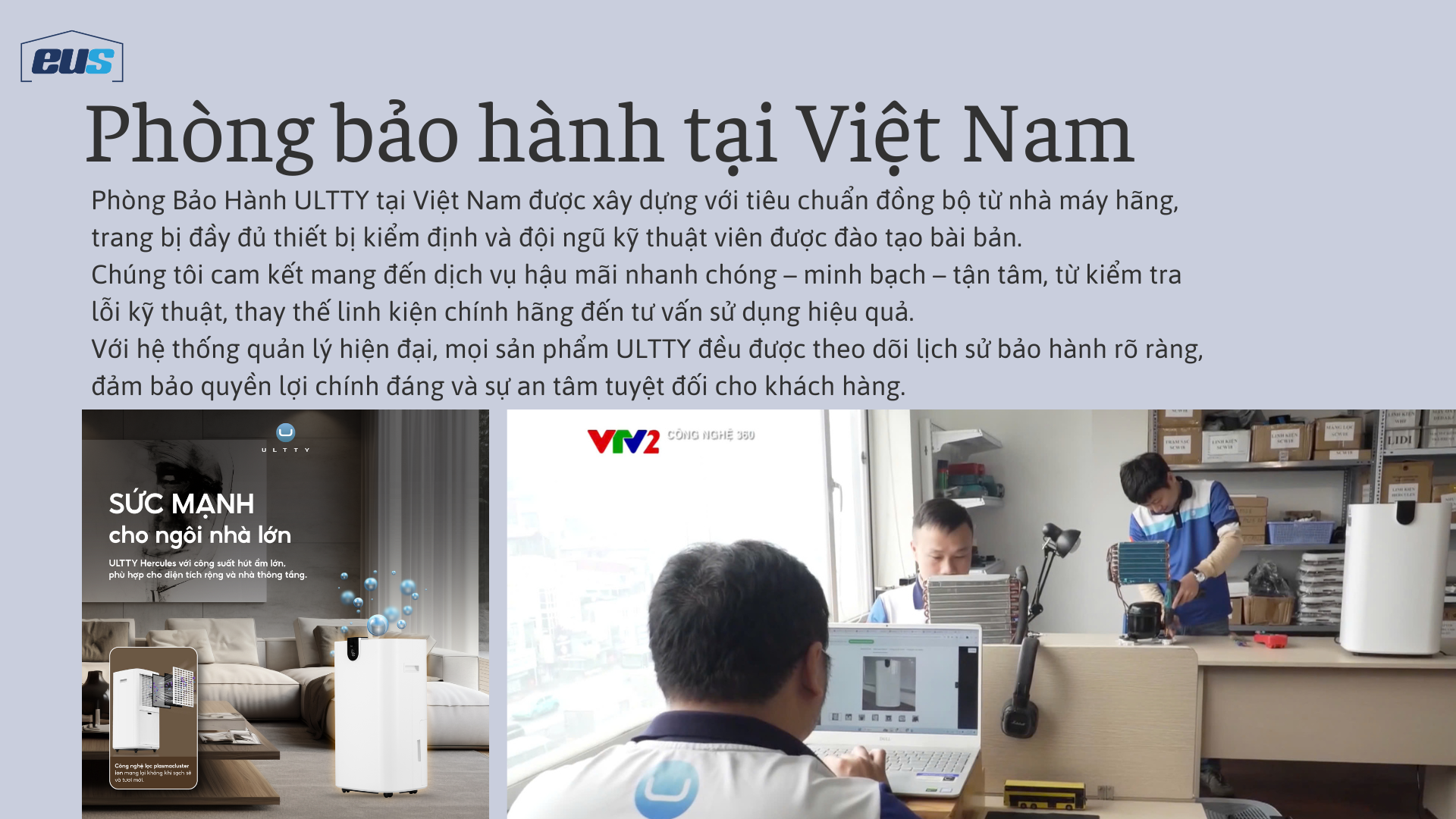 Phòng bảo hành chính hãng với đội ngũ chuyên nghiệp được đào tạo bài bản từ hãng