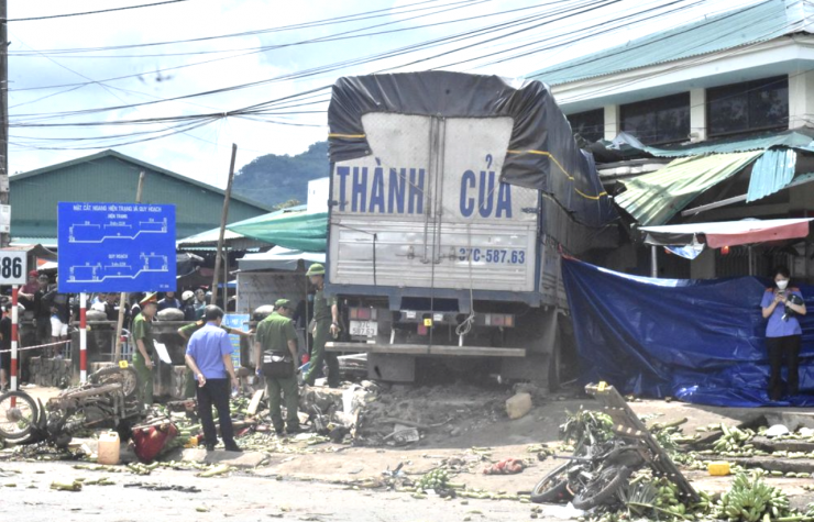Hiện trường vụ tai nạn.
