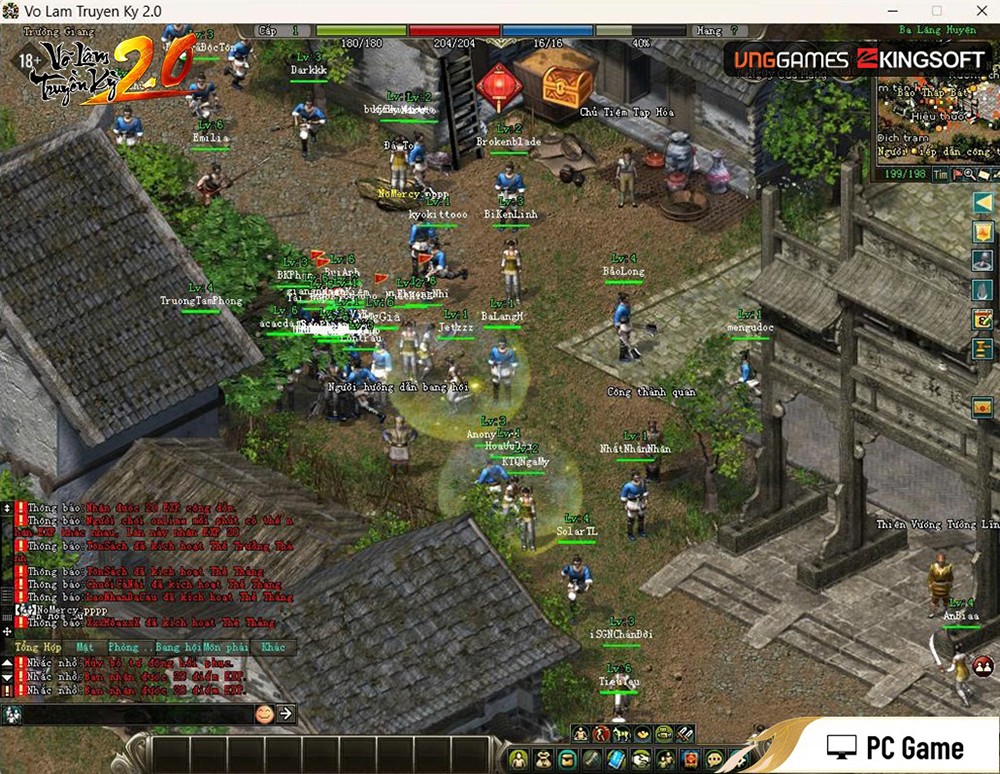 Ba Lăng Huyện chật kín người ngày khai mở Võ Lâm Truyền Kỳ 2.0 PC.