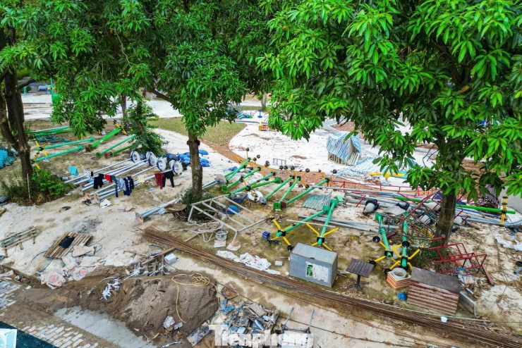 Cầu đi bộ hình cây đàn lạ trong công viên Nghĩa Đô - 11
