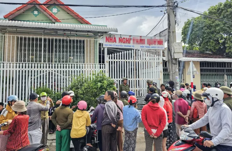 Nhà nghỉ nơi xảy ra vụ việc. Ảnh: XH