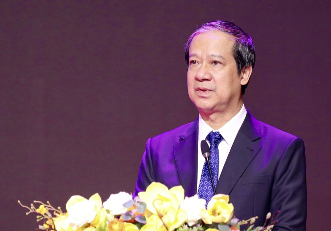 Bộ trưởng Nguyễn Kim Sơn phát biểu tại hội nghị Giáo dục đại học ngày 18/9. Ảnh: MOET