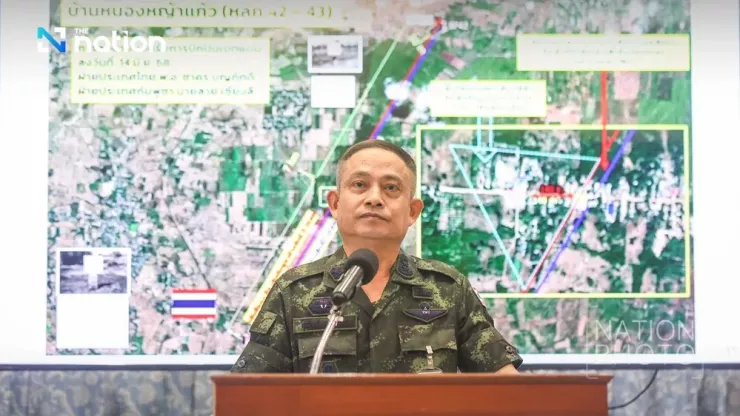 Ông Surawit Daengchan - người phát ngôn của Quân khu 1 Thái Lan. Ảnh: NATION