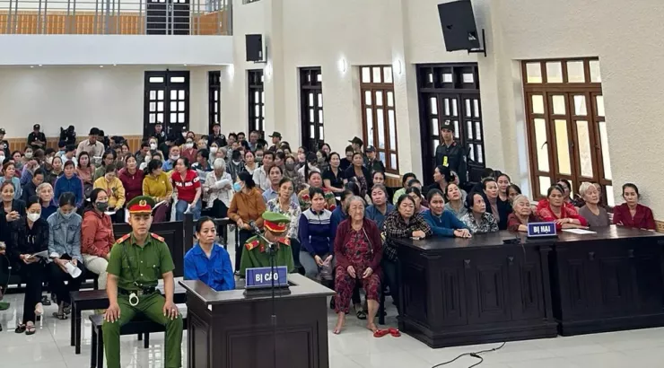 Bị cáo Lê Thị Lại tại phiên tòa.