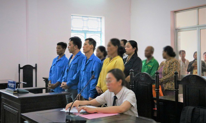 Các bị cáo tại phiên toà