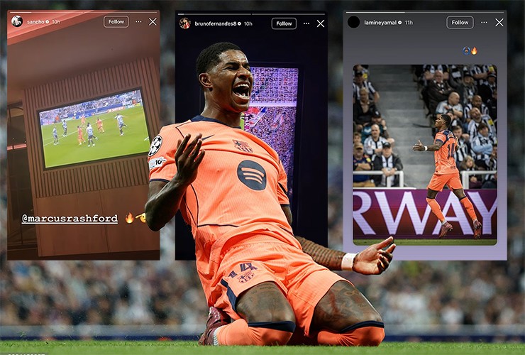 Rashford nhận được nhiều lời chúc mừng từ đồng đội cũ và đặc biệt là từ đội trưởng Bruno Fernandes của MU