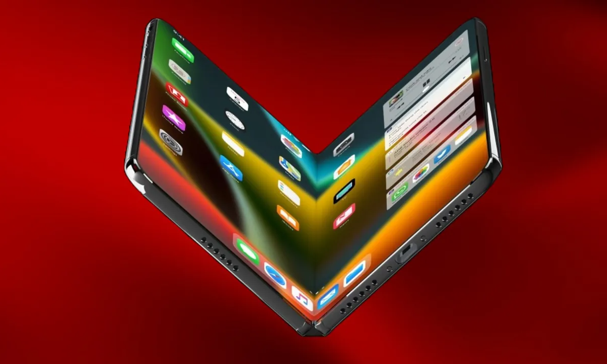 Ảnh concept iPhone màn hình gập.