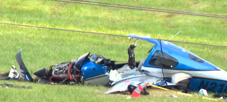 Hiện trường vụ tai nạn máy bay.