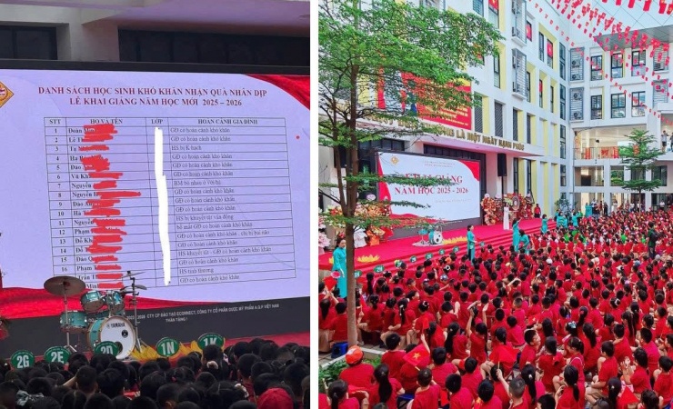Việc nhà trường công khai danh sách học sinh khó khăn nhận quà cùng hoàn cảnh gia đình của các em trong lễ khai giảng được cho là thiếu sự tinh tế, thấu cảm.