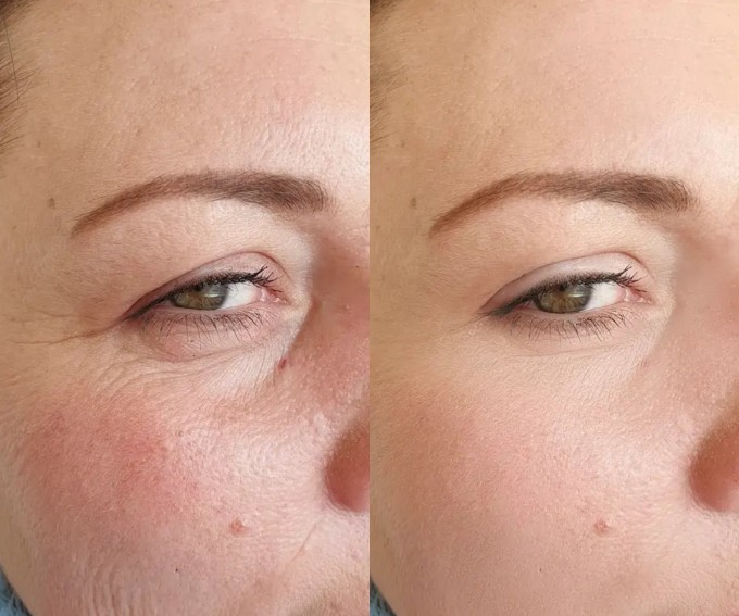 Các vấn đề da như ửng đỏ, nếp nhăn, vết chân chim, lỗ chân lông to được cải thiện khi sử dụng các hoạt chất chống lão hóa đúng cách.