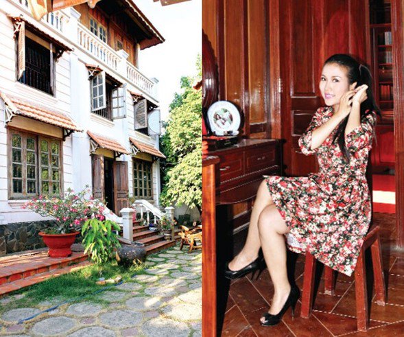 Nữ diễn viên từng ở căn biệt thự gỗ 1000m2 và có cuộc sống sung túc.