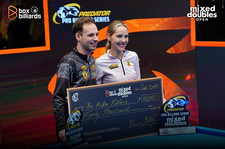 Vợ chồng nhà Filler vô địch pool 10 bi đôi nam nữ thế giới 2025 tại TP.HCM