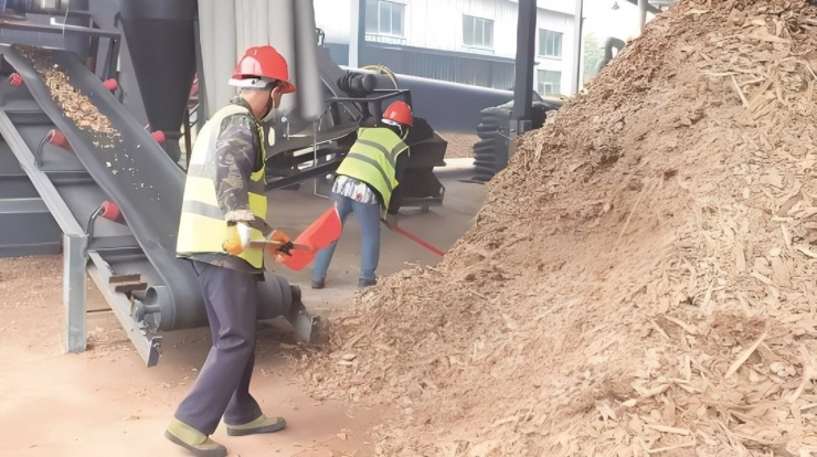 Những hạt nhiên liệu xanh từ rơm rạ, gỗ khô và vỏ óc chó mở ra hướng thu nhập mới cho nông dân. Ảnh: Jintai News