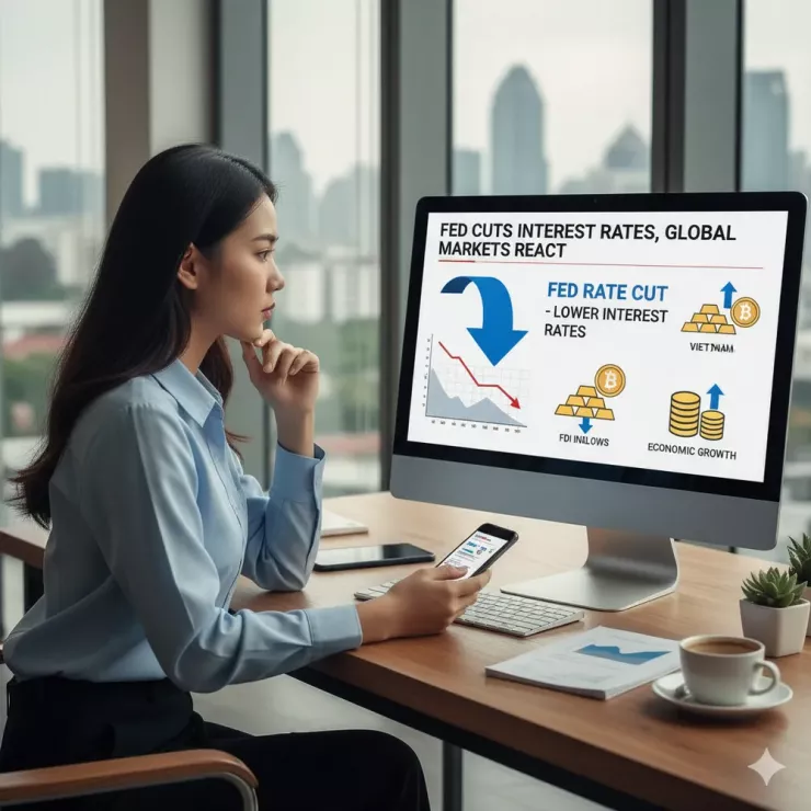 Việc Fed hạ lãi suất khiến nhiều người quan tâm đến những cơ hội và thách thức mới cho nền kinh tế. Ảnh minh họa Ai