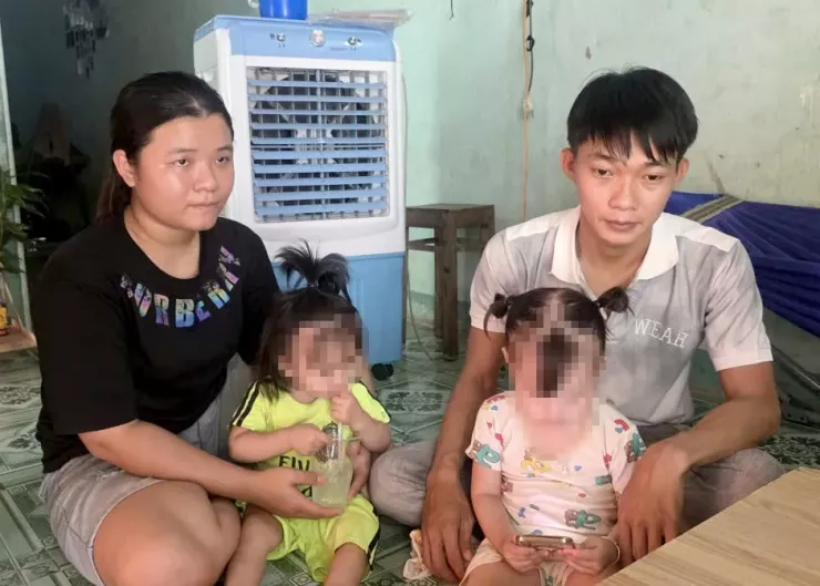 Gia đình anh Trần Huỳnh Kiệt. Ảnh: HH