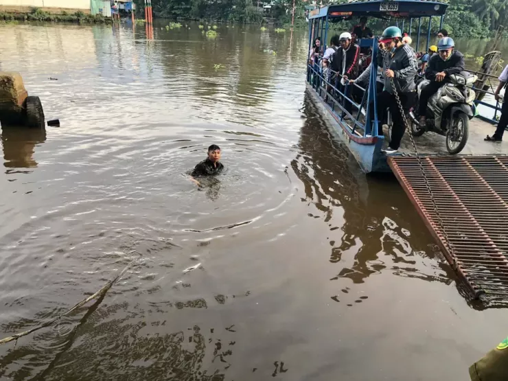 Khu vực xảy ra vụ việc là đoạn sông Xáng Ngang. Ảnh: HT