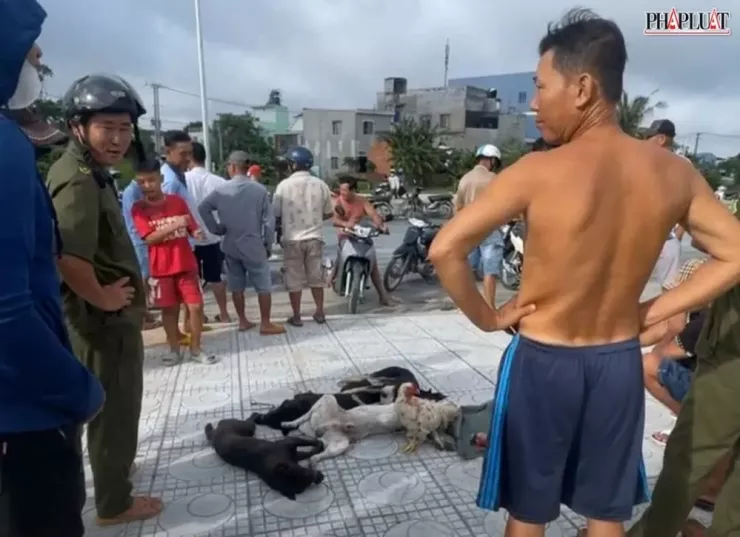 Tang vật do hai tên trộm chó bỏ lại để tẩu thoát. Ảnh: NDCC