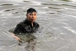 An ninh cơ sở cứu người trong 30 giây sinh tử: 'Phải cứu bé, dù có...