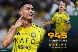 Ronaldo lập cú đúp cán mốc 945 bàn, Al Nassr bay cao "trên đỉnh" Saudi League