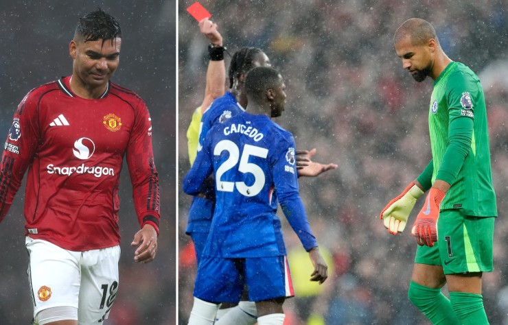 Thẻ đỏ của Casemiro và Sanchez khiến trận đấu "nóng" hơn