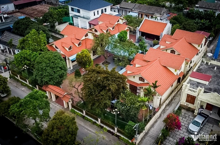 Khuôn viên nhà của 4 anh em ông Khoát ở xã Xuân Trường