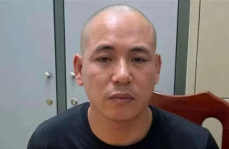 Nguyễn Đức Hà tại cơ quan Công an. Ảnh CA