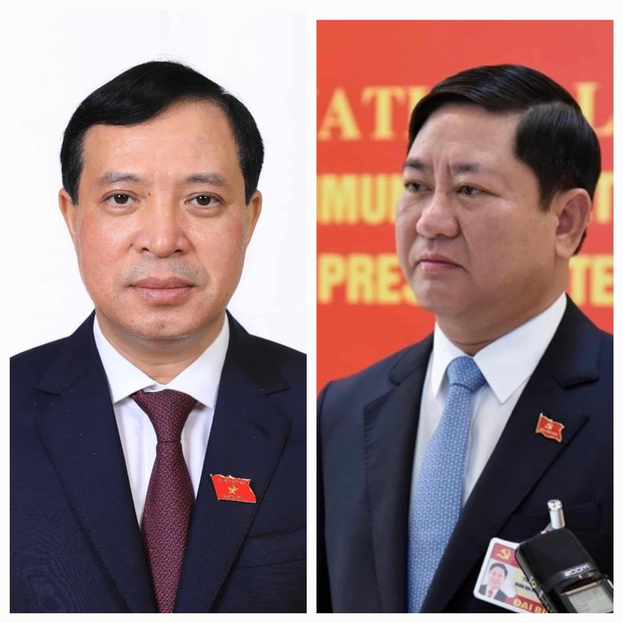Ông Lại Thế Nguyên (trái) và Trần Quốc Nam thôi nhiệm vụ Đại biểu Quốc hội