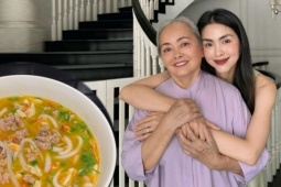 Tăng Thanh Hà học mẹ làm bánh canh bột gạo