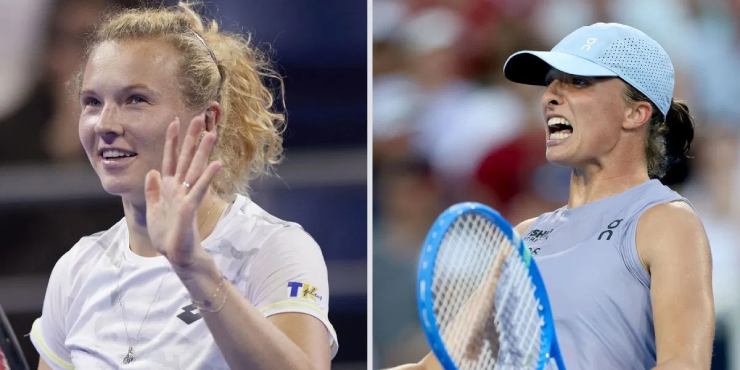 Swiatek (bên phải) bám đuổi Sabalenka trong cuộc đua ngôi số 1 thế giới vào cuối năm 2025