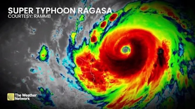 Ragasa là siêu bão mạnh nhất thế giới năm 2025. Ảnh: The Weather Network.