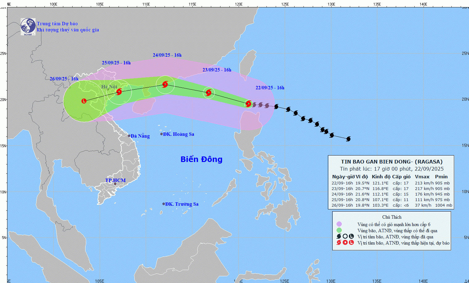 Bão Ragasa mạnh hơn Yagi, diễn biến rất phức tạp.