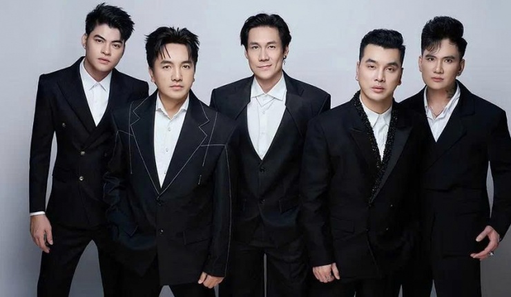 Nhóm nhạc Ngũ Hổ Tướng gồm 5 ca sĩ nổi tiếng. Ảnh: FBNV