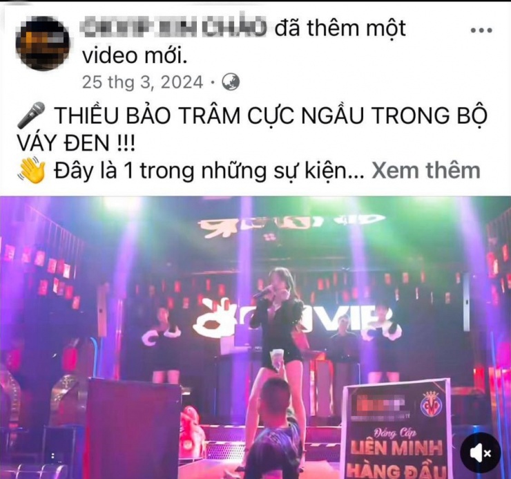 Ca sĩ Thiều Bảo Trâm biểu diễn cho 1 trang cá độ cờ bạc. Ảnh: Chụp màn hình