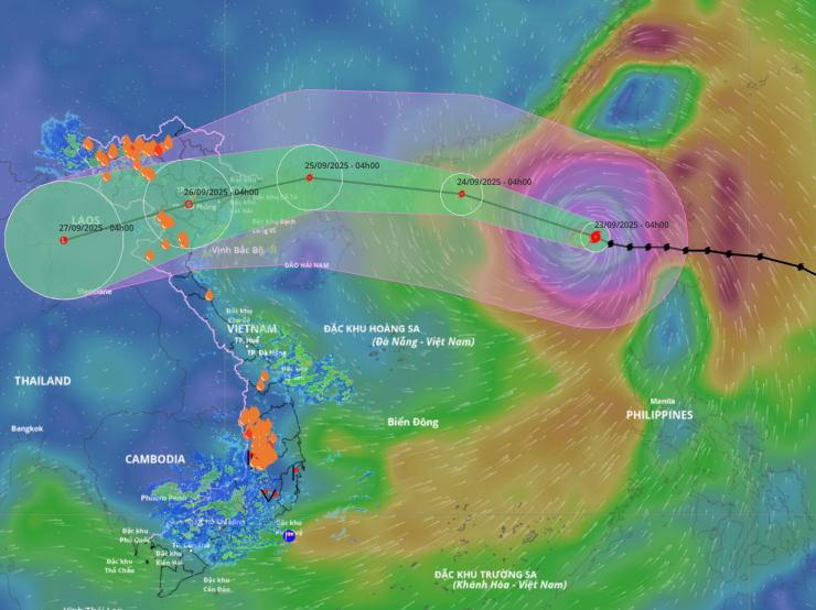 Hình ảnh vệ tinh cơn bão Ragasa.