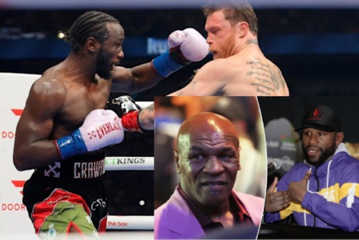 Crawford bị tước đai sau trận thắng Canelo, Mayweather "khiêu chiến" Mike Tyson