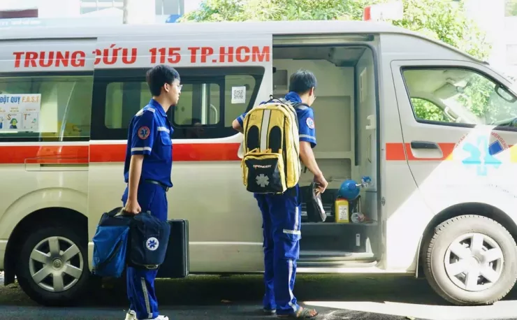 Xe cứu thương là một trong những loại xe không phải chịu Luật Thuế tiêu thụ đặc biệt. Ảnh: THẢO PHƯƠNG 
