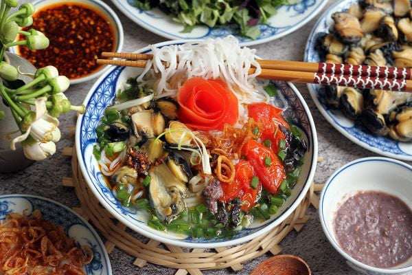 Thành quả của món bún ốc thơm ngon khó cưỡng.