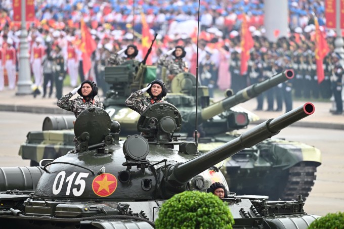 Khối khí tài Quân đội tại lễ diễu binh kỷ niệm 80 năm quốc khánh. Ảnh: Thanh Tùng