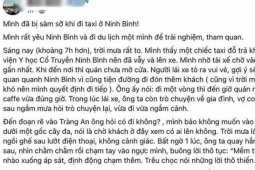 Tin tức trong ngày - Điều tra thông tin cô gái trẻ "tố" bị tài xế taxi sàm sỡ khi đi du lịch ở Ninh Bình