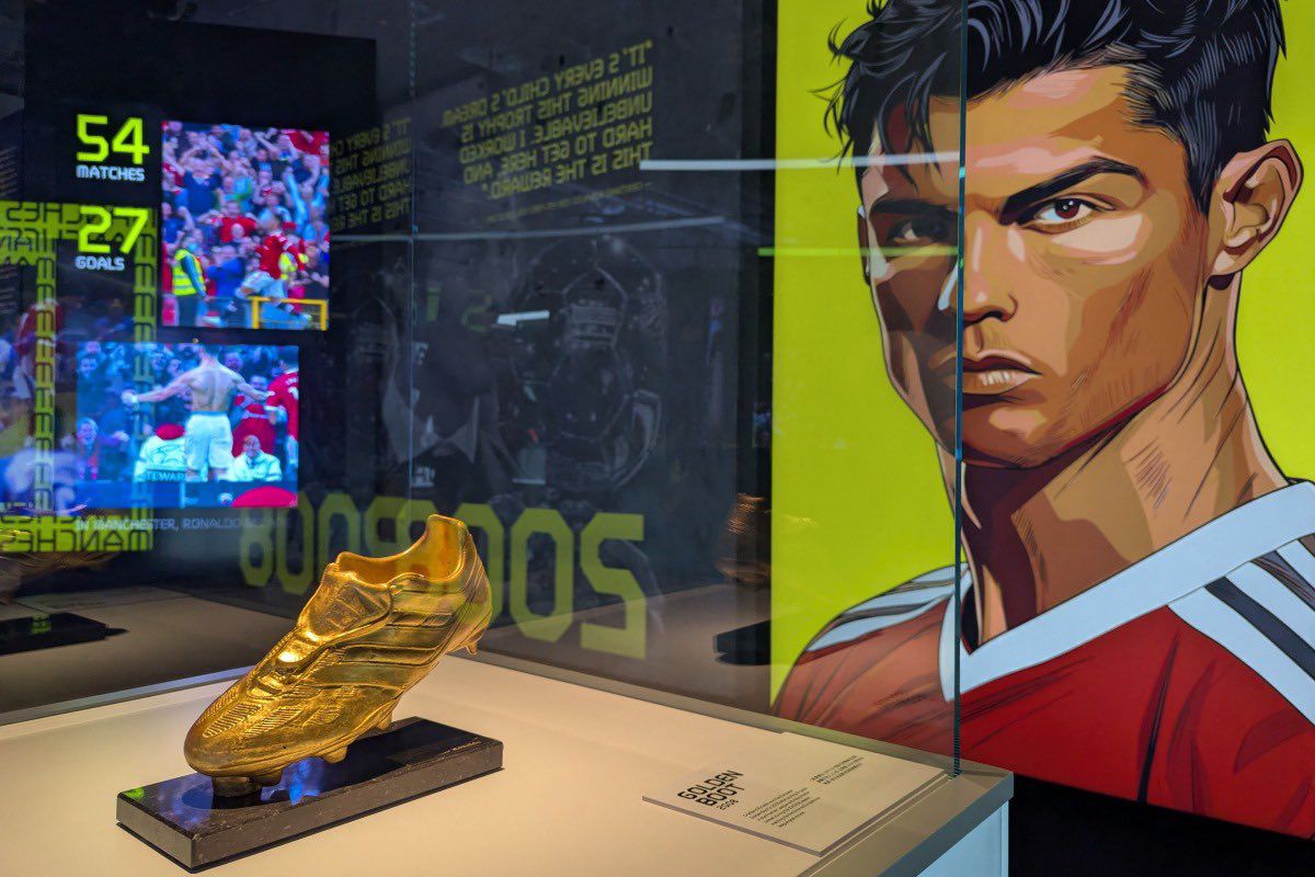 Đôi giày vàng (Golden Boot) mô phỏng hiện vật thực của danh hiệu Chiếc giày Vàng châu Âu (European Golden Shoe). Đây là giải thưởng dành cho cầu thủ ghi nhiều bàn thắng nhất trong các giải vô địch quốc gia châu Âu. Trong sự nghiệp của mình, Ronaldo từng giành 4 Chiếc giày Vàng châu Âu (2007–2008, 2010–2011, 2013–2014 và&nbsp;2014–2015).