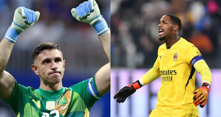 Martinez (bên trái) và Maignan đang nằm trong tầm ngắm của MU