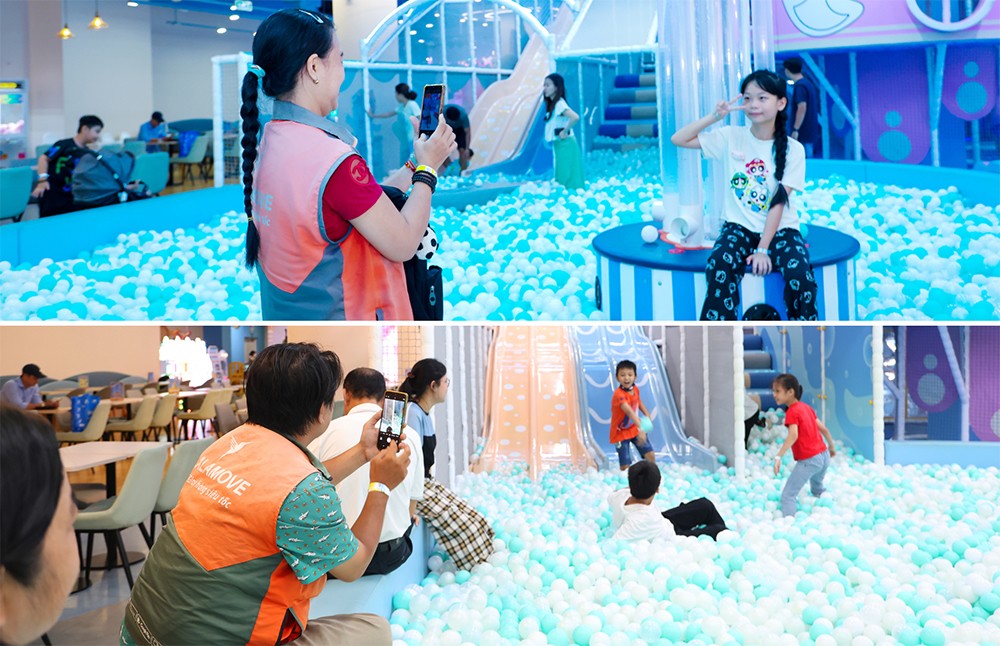 Các con được tham gia vui chơi tự do với nhiều trò chơi hấp dẫn