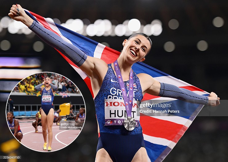 Amy Hunt không tin nổi khi nhận ra mình đã giành HCB thế giới ở cự ly 200m