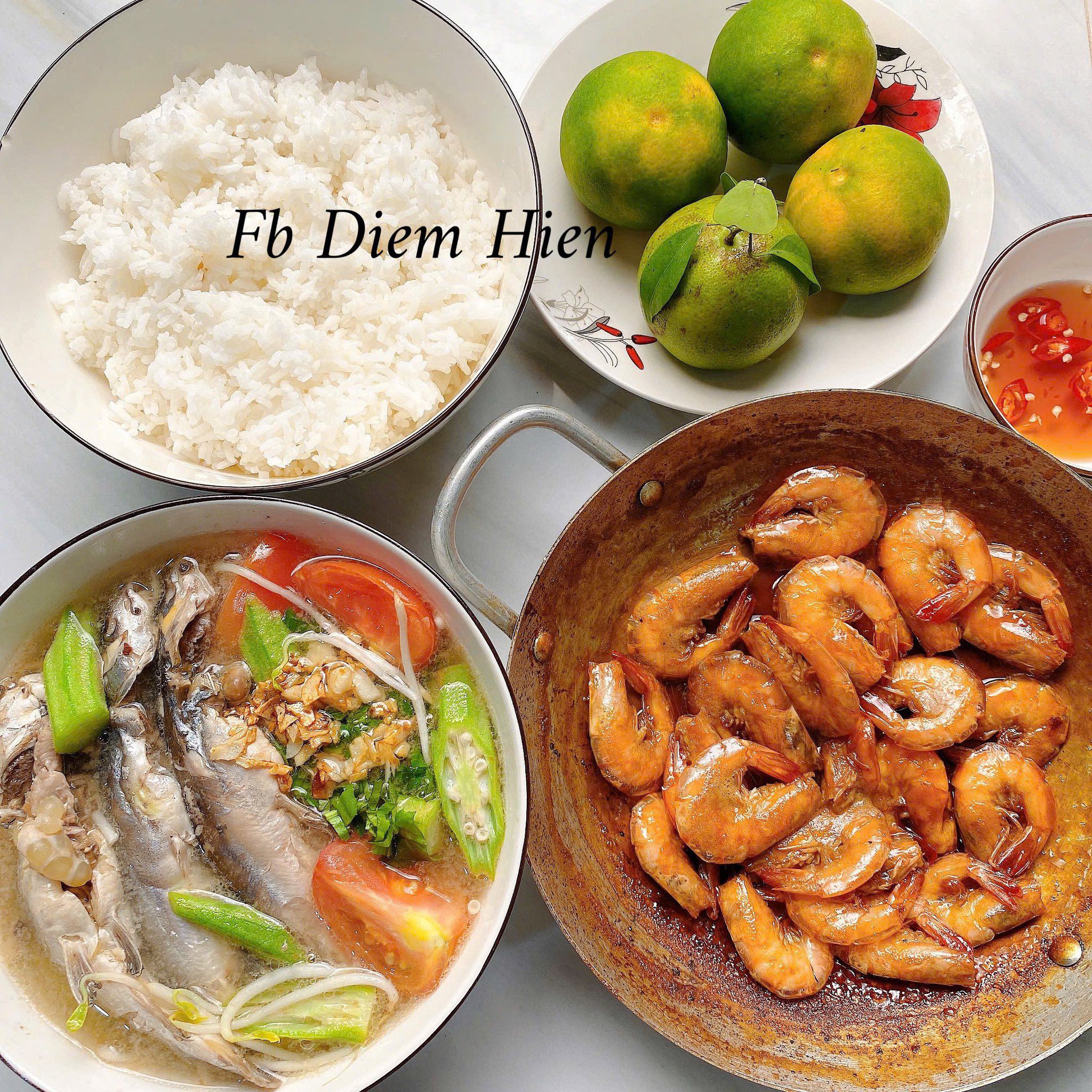 Tép rang - Canh chua cá úc